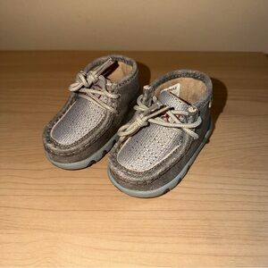 New No Box Twisted X Infant Grey Chukka Driving Moc Shoes ICA0012 Western Boy 3M